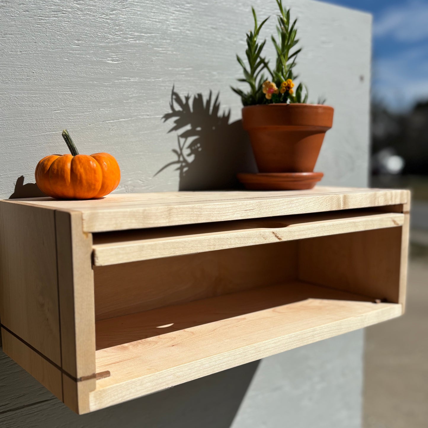 For The Love of Maple Floating Shelf