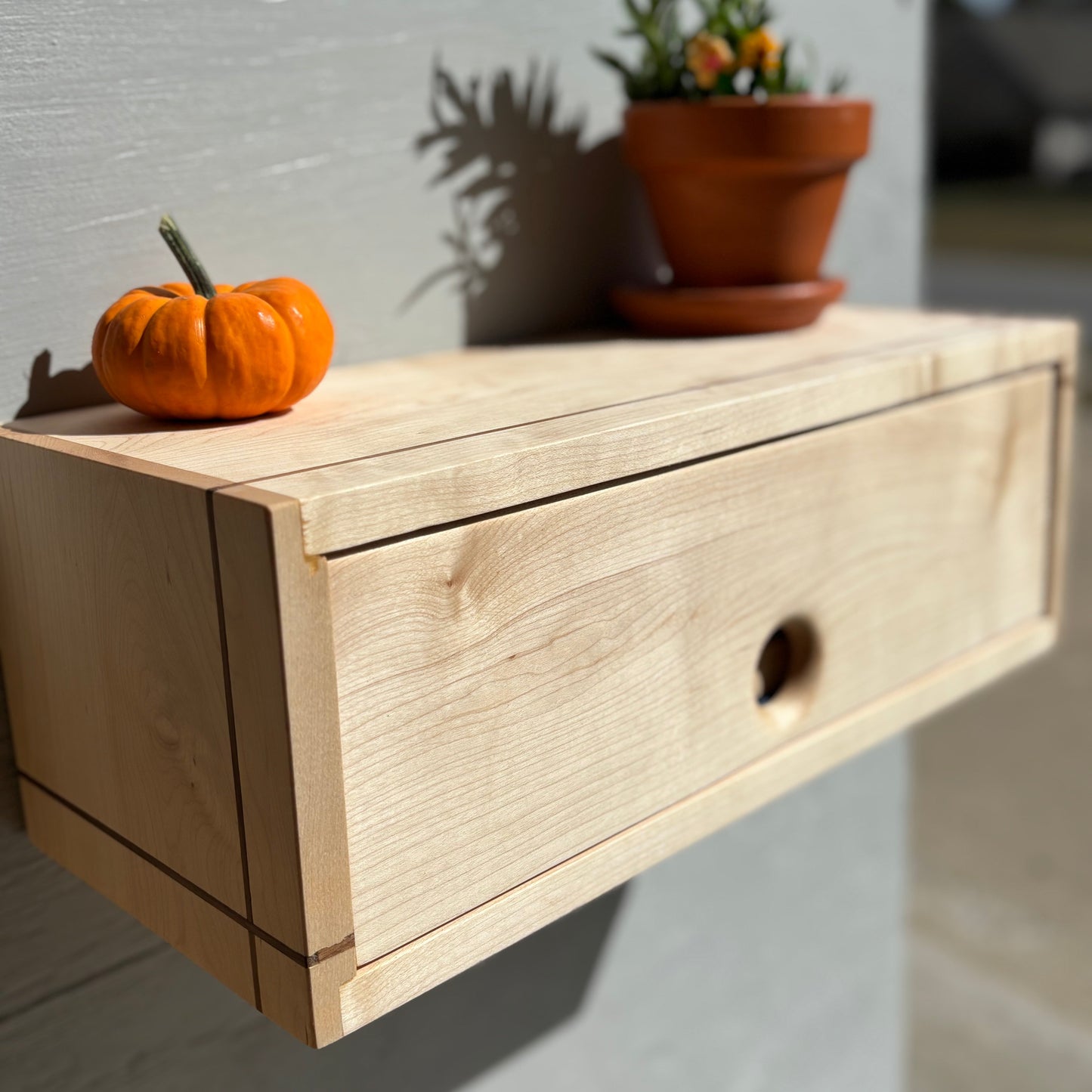 For The Love of Maple Floating Shelf