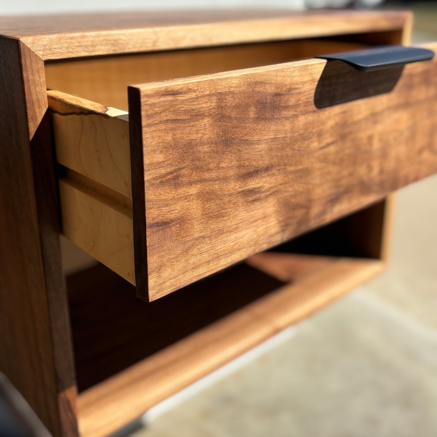 Floating Bedside Table - Drawer Plus Cubby