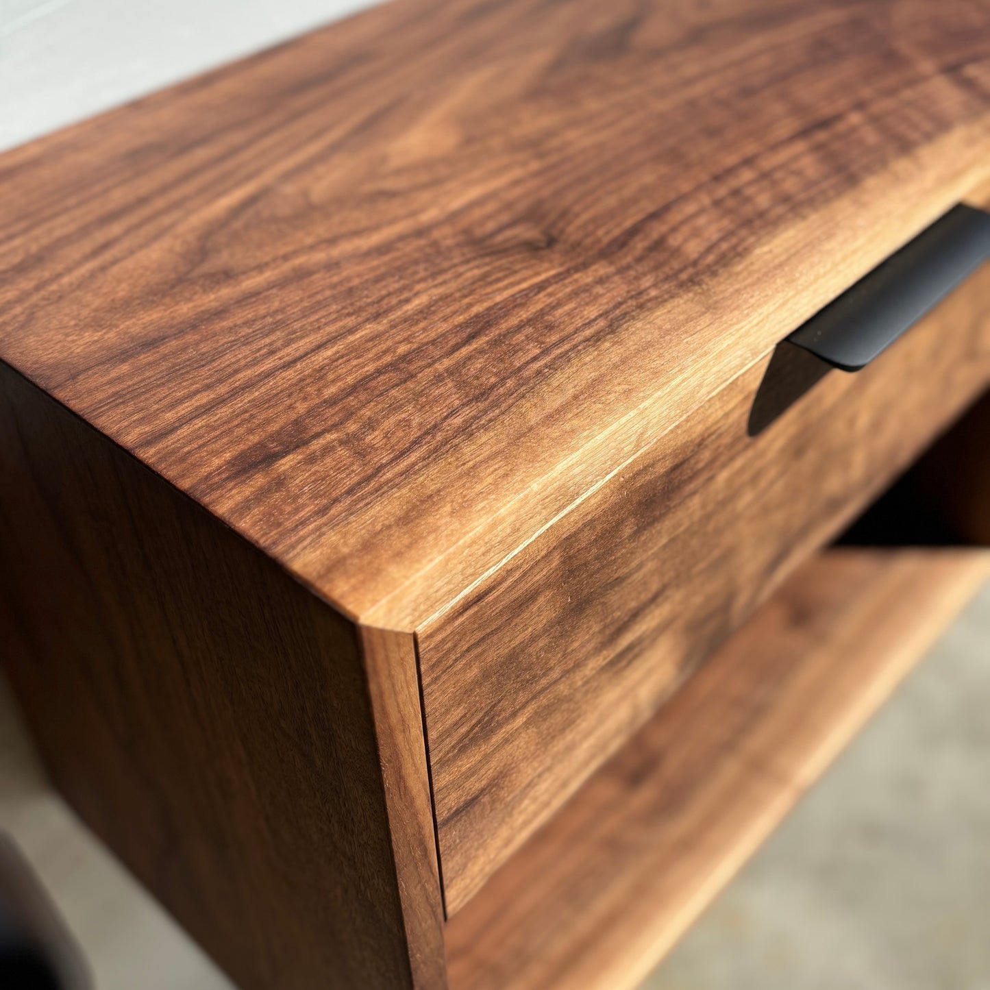Floating Bedside Table - Drawer Plus Cubby