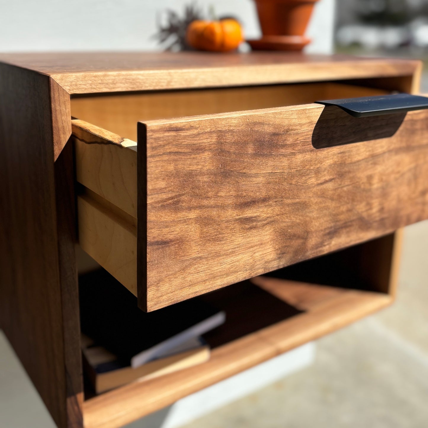 Floating Bedside Table - Drawer Plus Cubby